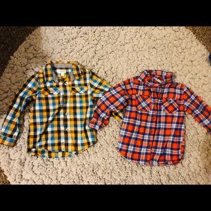 Plaid long sleeve button down